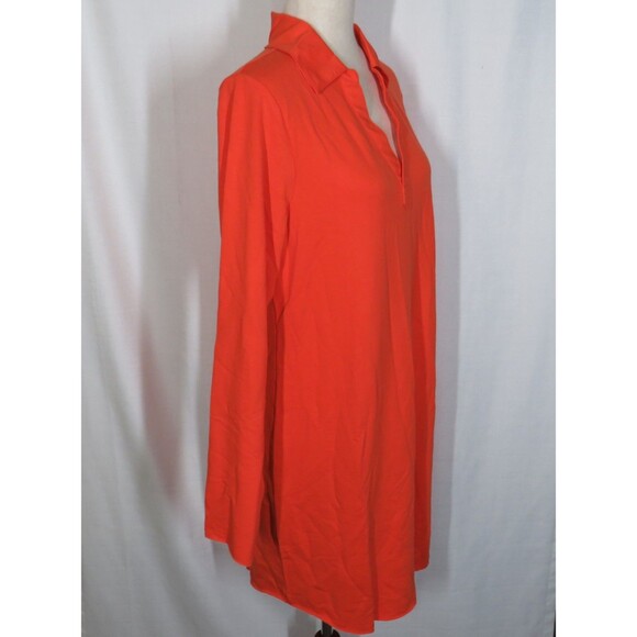 Candace Cameron Bure Lightweight French Terry Y Neck Collared Dress Size Small - Picture 7 of 9